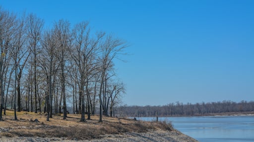 The view of Lake Hugo at Klamichi Park Recreation Area in Sawyer, Oklahoma
