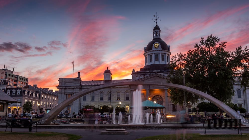 City Hall, Kingston, Ontario, Canada during sunset.