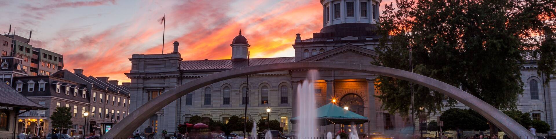City Hall, Kingston, Ontario, Canada during sunset.
