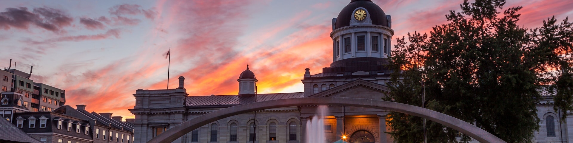 City Hall, Kingston, Ontario, Canada during sunset.