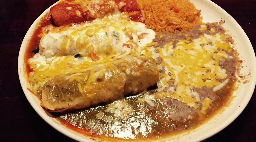 Enchiladas Banderas at Ixtapa Mexican Restaurant in Lebanon, OR