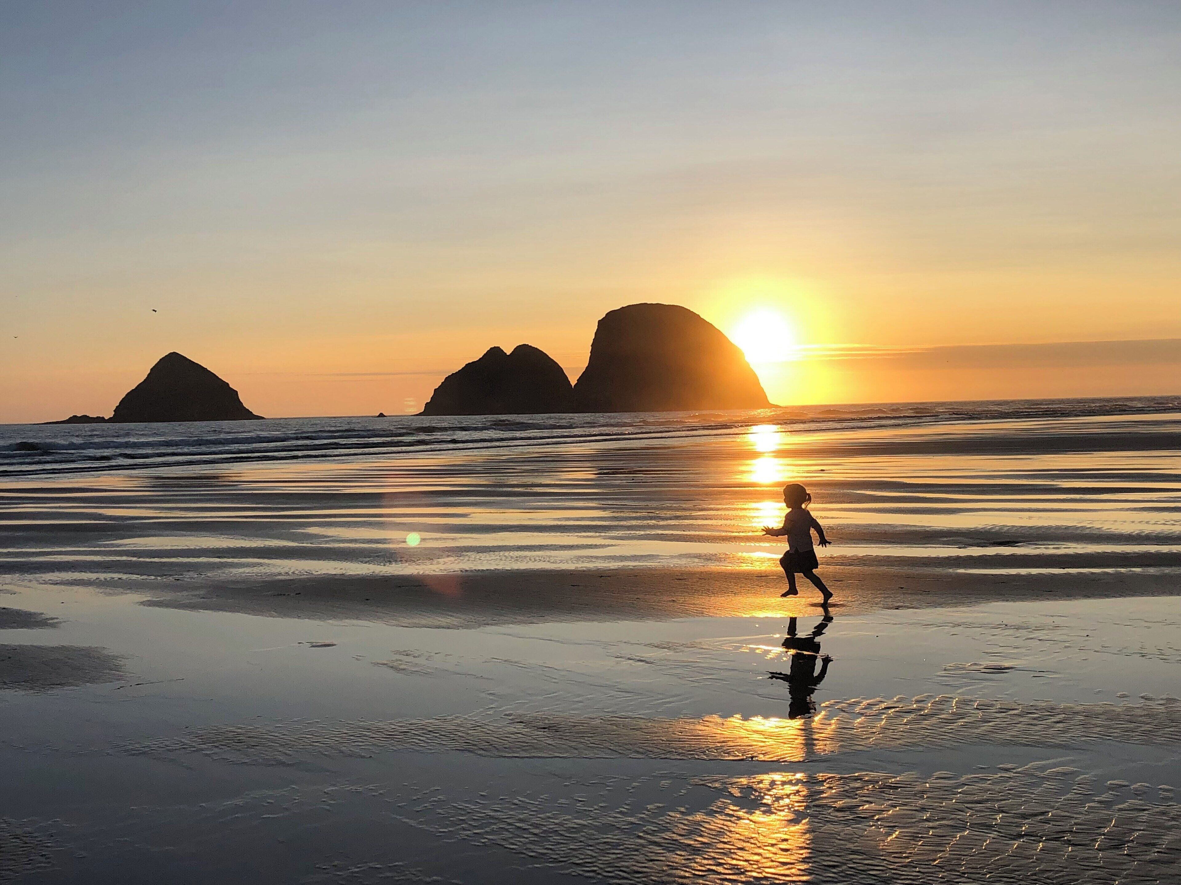 Oceanside, Oregon was the perfect place to visit for a relaxing weekend. 
This sweet little girl was running on the beach while I was taking pictures.