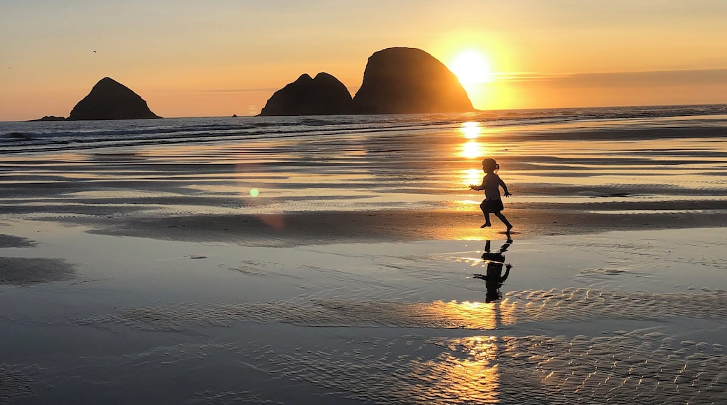 Oceanside, Oregon was the perfect place to visit for a relaxing weekend.
This sweet little girl was running on the beach while I was taking pictures.