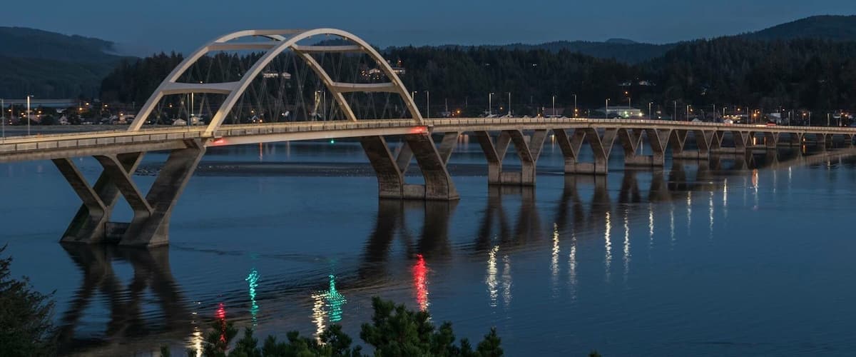 Alsea Bay bridge on the beautiful Oregon coast