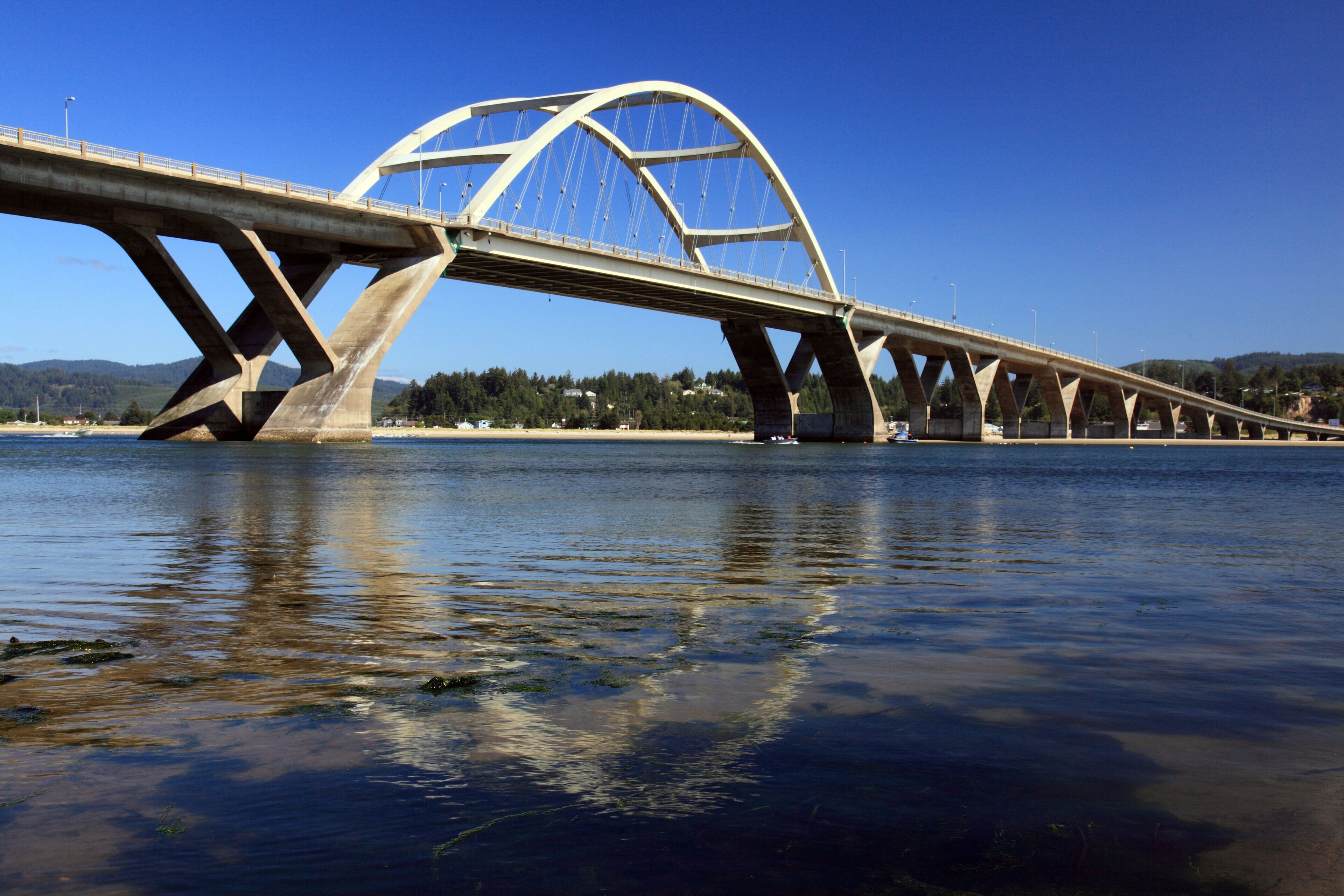 The Waldport bridge on the central Oregon coast