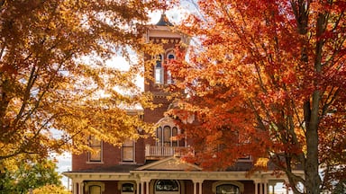 Ornate building housing Porter House Museum on W Broadway in Decorah Iowa