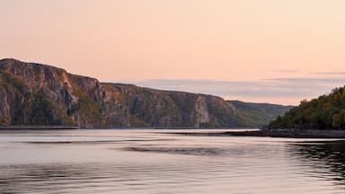Sunset over the fjords near Kirkenes