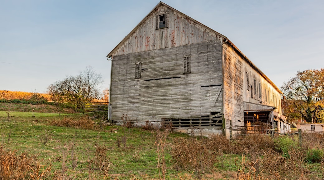 Old Barn along the Rail Trail at Dusk, Seven Valleys PA USA
