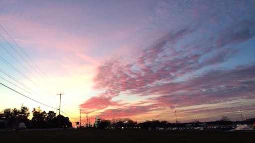 Sunset tonight was beautiful. Near the Sinkhole Saloon.