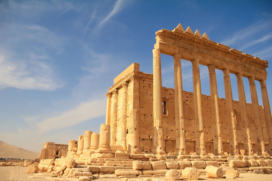 The ruins of the ancient city Palmyra, Syria