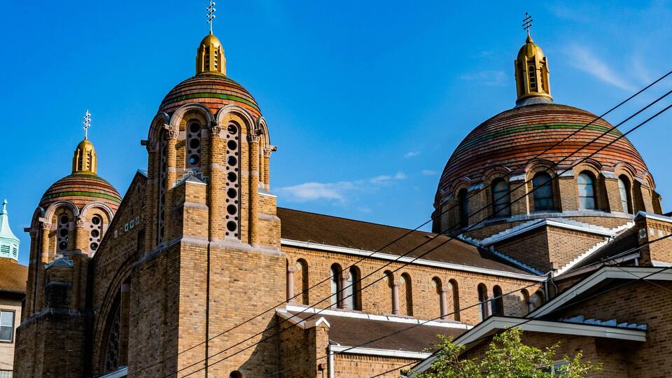 The Domes of St. Marys Greek Catholic Church, Johnstown, Pennsylvania, USA