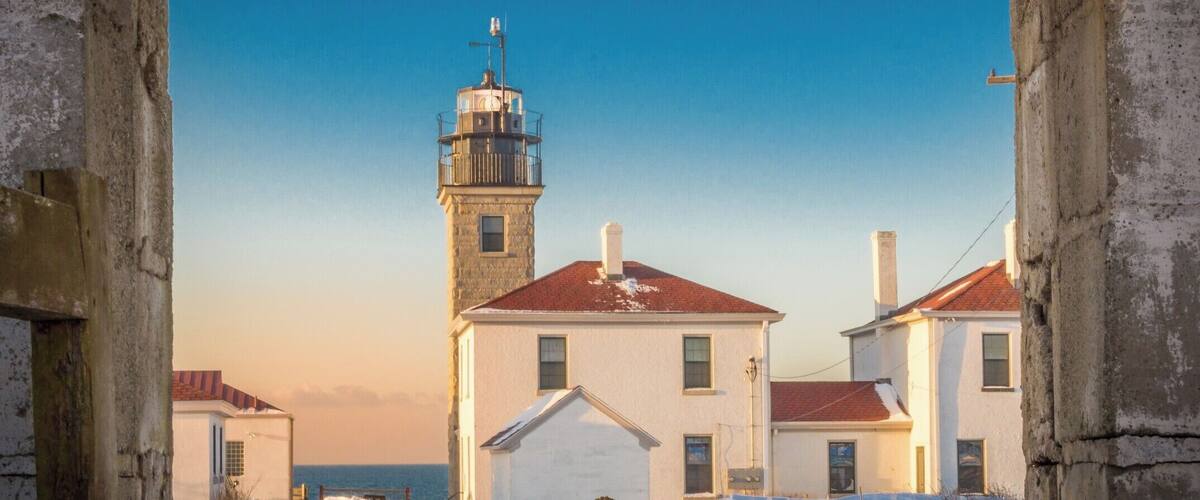 Woke up early to catch the sunrise at Beavertail State Park on Jamestown. I found this old, abandoned and derelict building. From inside, I saw the shot I wanted, already framed for me too!