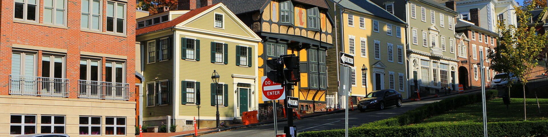 Street scene in Providence, Rhode Island