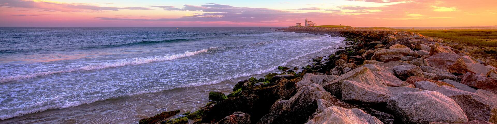 Watch Hill Lighthouse at Sunset