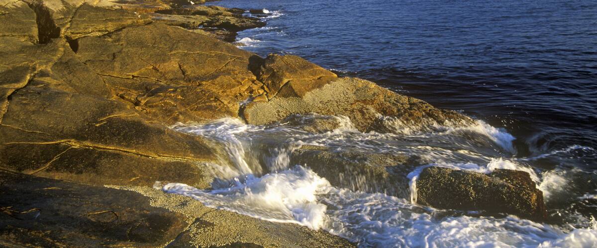 Coastline on Scenic route 1 at sunset, Misquamicut, RI