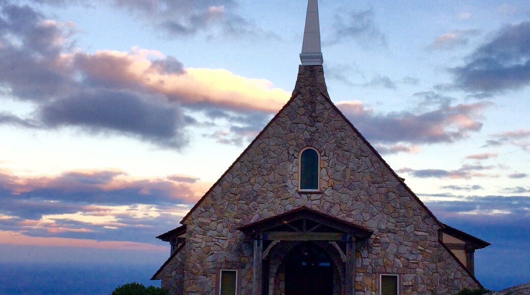 This is a shot of glassy Mountain chapel at the Cliffs of glassy Mountain. Cleveland South Carolina. This picture was taken on the winners evening about 6:00 PM #StunningStructures