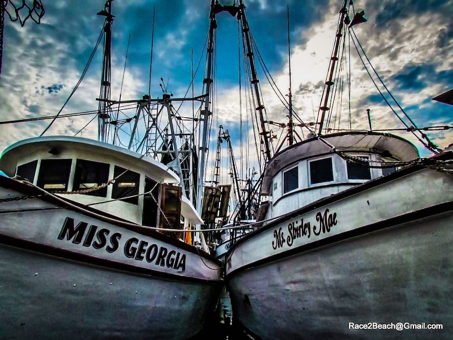 McClellanville shrimp boats. McClellanville, South Carolina is a small fishing town in rural Charleston County.