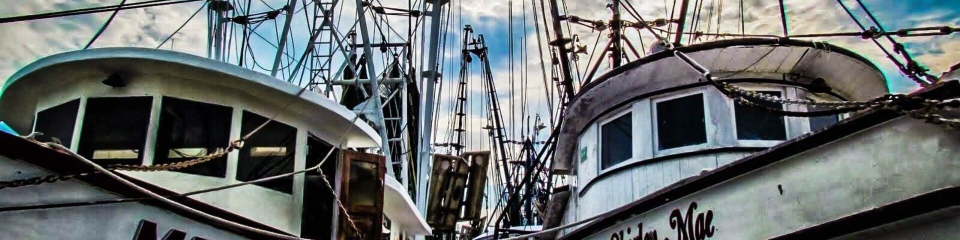 McClellanville shrimp boats. McClellanville, South Carolina is a small fishing town in rural Charleston County.