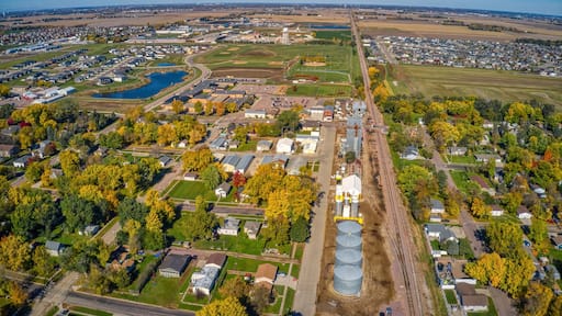 Aerial View of the Sioux Falls Suburb of Harrisburg, South Dakota