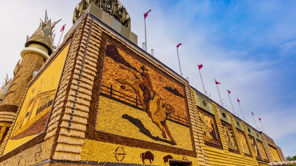View of the exterior of the Corn Palace, Mitchell, South Dakota