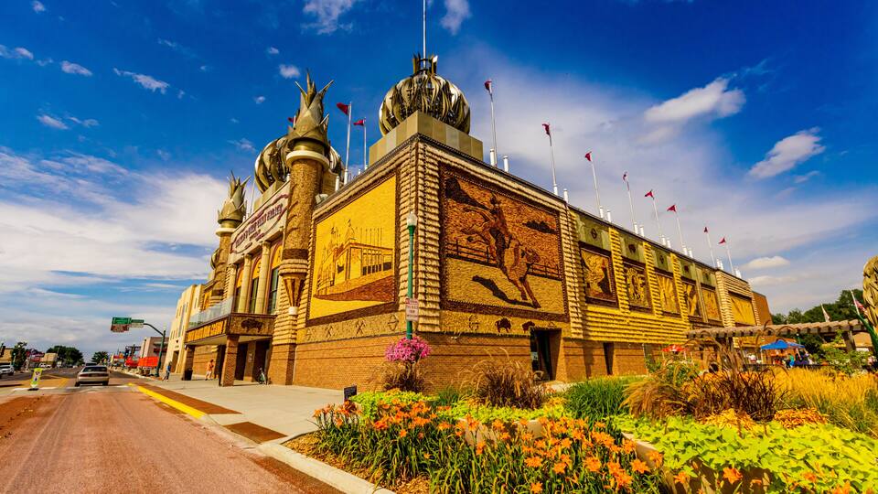 View of the exterior of the Corn Palace, Mitchell, South Dakota