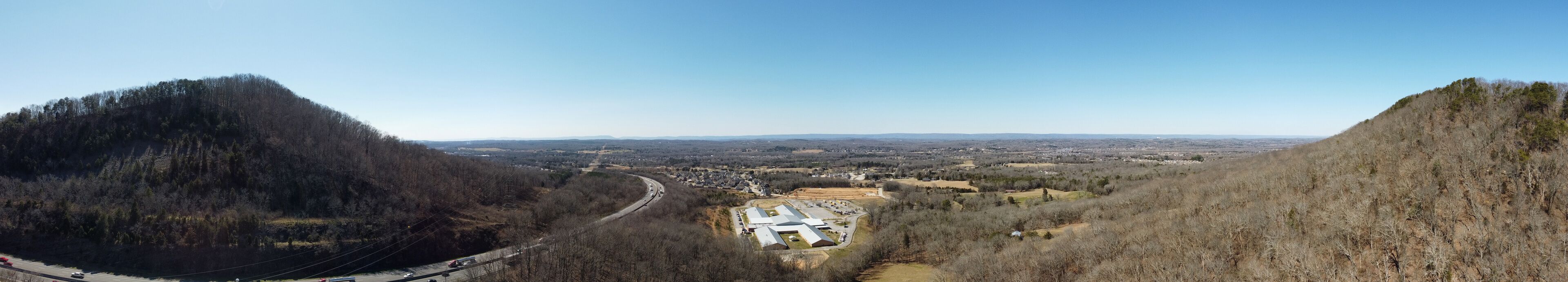 Aerial panorama Ooltewah Tennessee USA