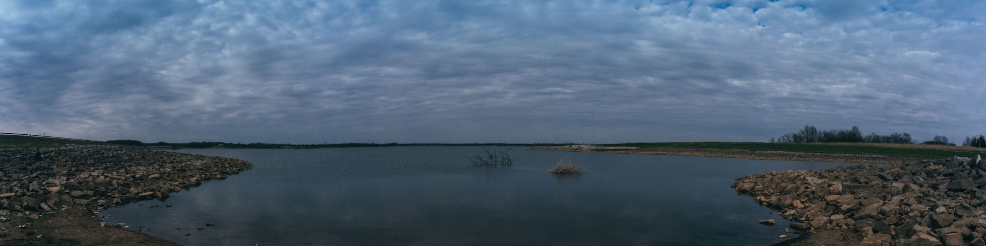 Panorama of lake inlet, Smithville Lake