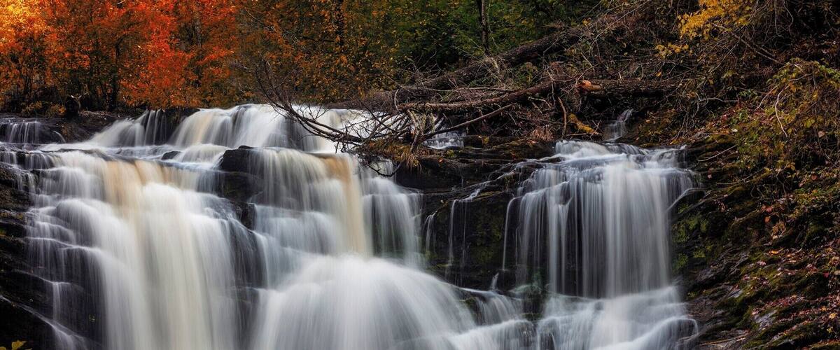 Another view looking up the falls. Apparently there are a bunch of good swimming holes here. It was a bit too cold for me that day, but after that hike a swim would be welcome!