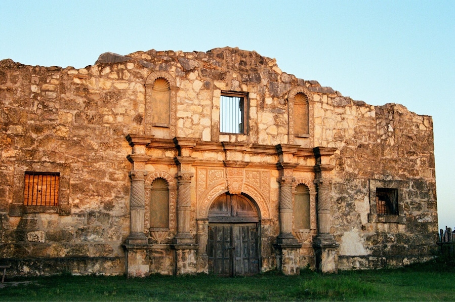 The Alamo Village. Located on the old Happy Shanahan Ranch. This is the Village John Wayne built for his Movie 'The Alamo'. Different from the original Alamo in San Antonio. This one is a bit smaller and faces East. Taken at sunrise