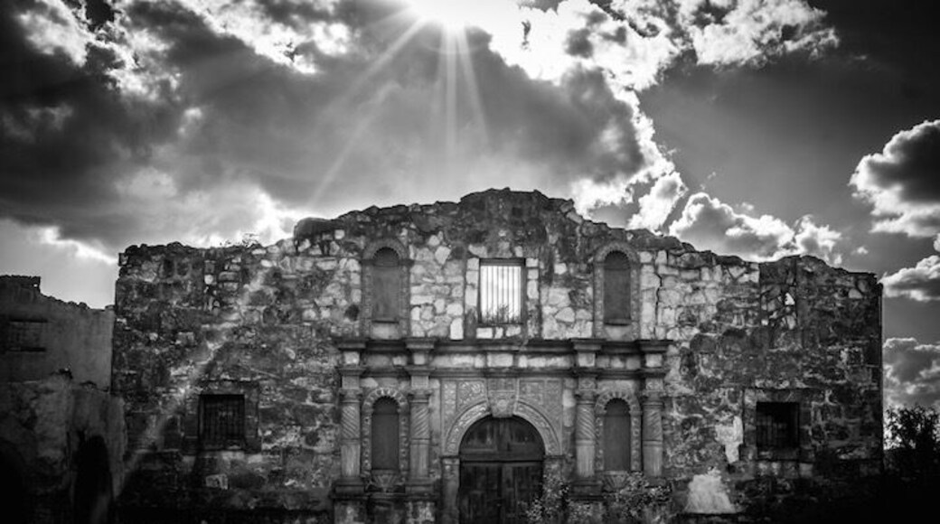 The movie set John Wayne created on the Shanahan Ranch. Just outside Bracketville TX