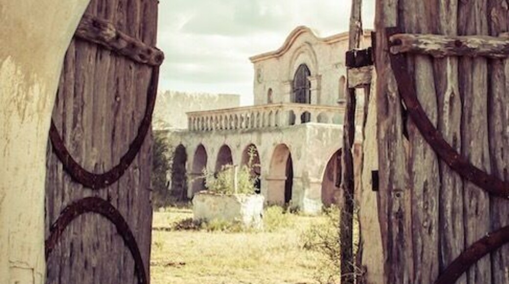 The movie set John Wayne created on the Shanahan Ranch. Just outside Bracketville TX