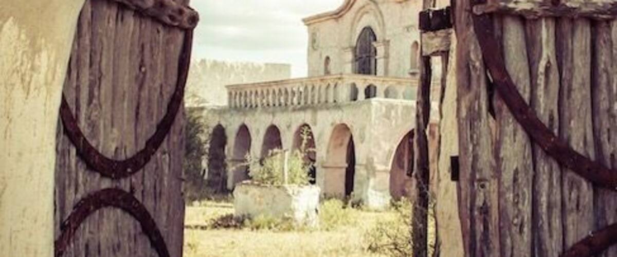 The movie set John Wayne created on the Shanahan Ranch. Just outside Bracketville TX