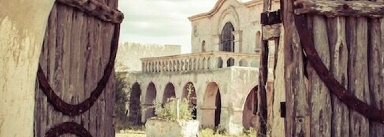 The movie set John Wayne created on the Shanahan Ranch. Just outside Bracketville TX