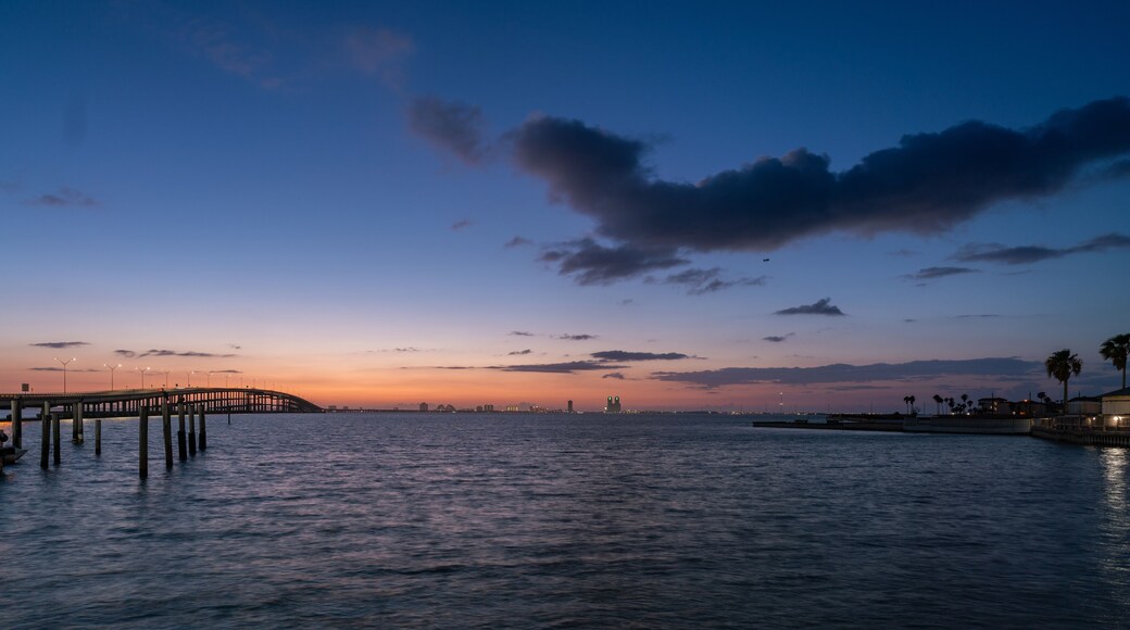 Early Morning Colors Looking at South Padre Island from Port Isabel Texas