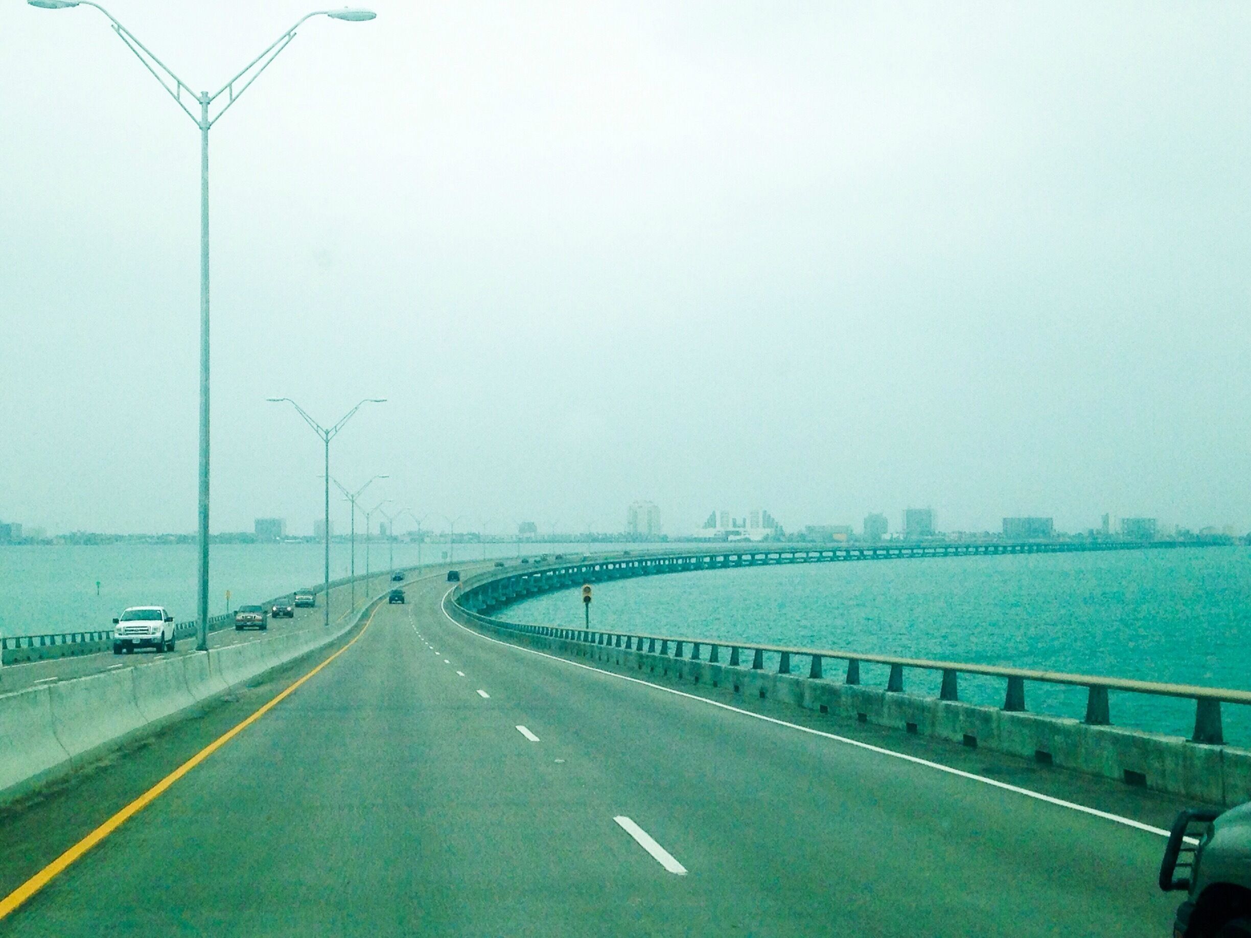 Even on a hazy day, the cross over Port Isabel to South Padre Island was a beautiful site to see.