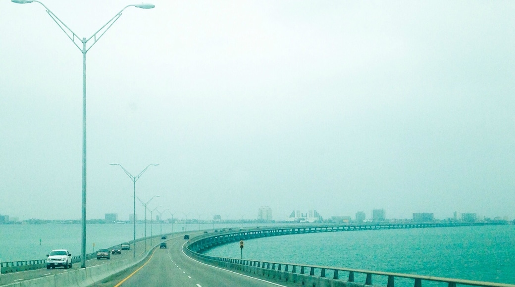 Even on a hazy day, the cross over Port Isabel to South Padre Island was a beautiful site to see.