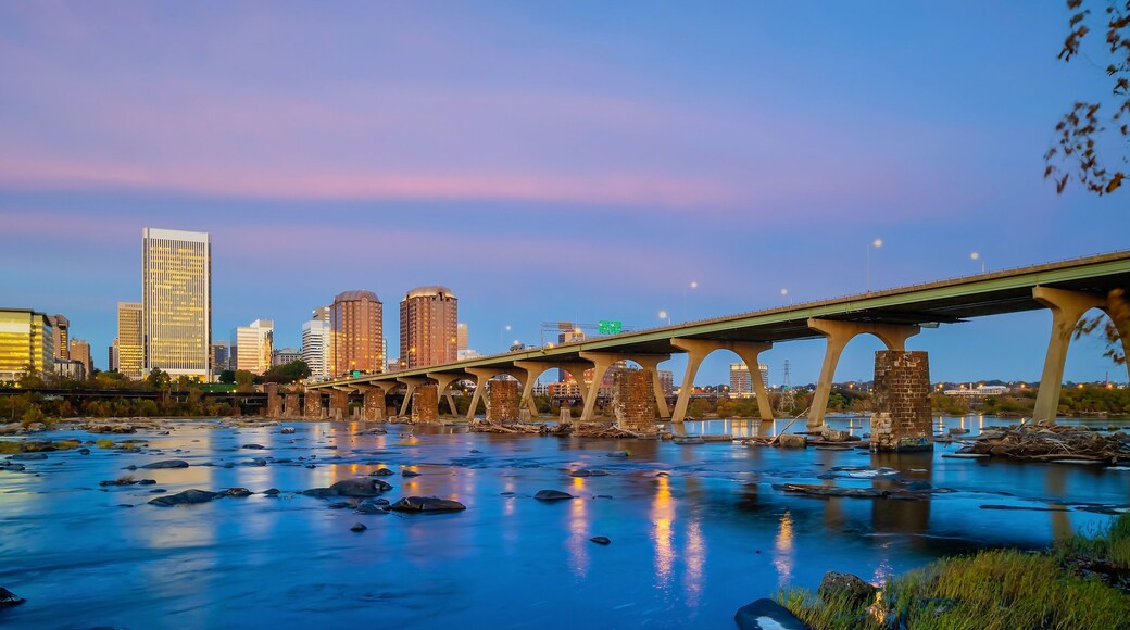 Richmond downtown city skyline cityscape in Virginia, USA