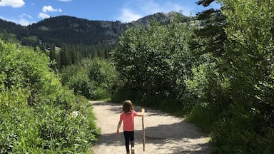 My little 4 yr old leading the charge