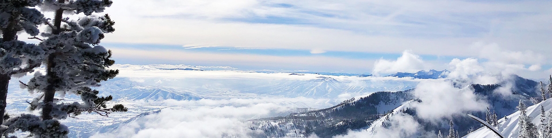 The best view while skiing in UT, you can see mountains for miles! #adventure