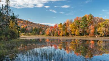Lefferts Pond near Killington Vermont in Autumn