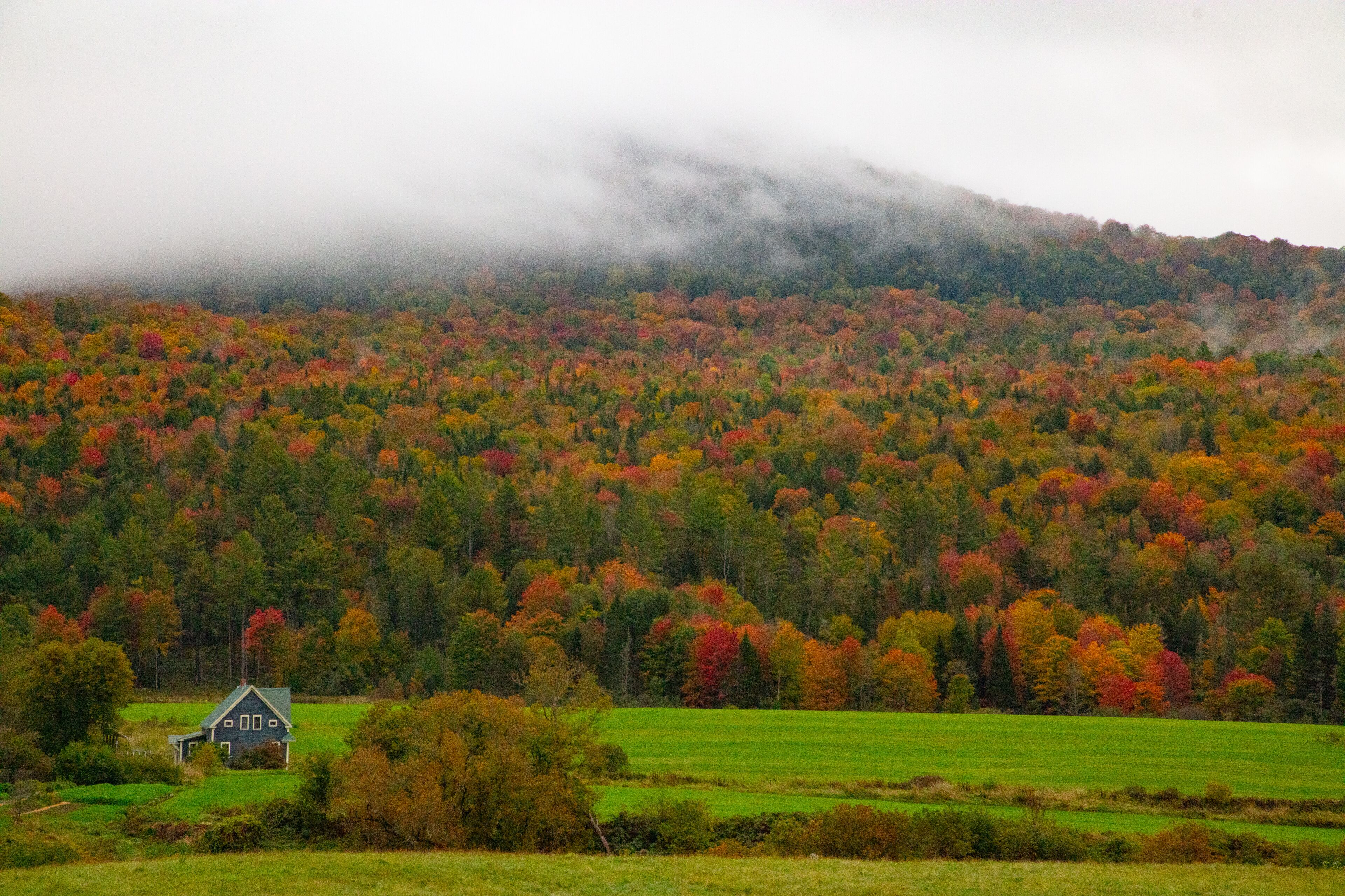 Fall colors in Northfield, Vermont.