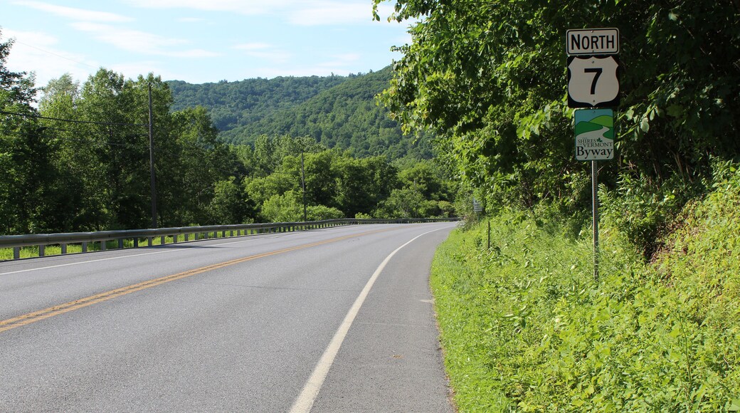 US Route 7, the Shires of Vermont Byway, at Pownal