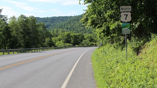 US Route 7, the Shires of Vermont Byway, at Pownal