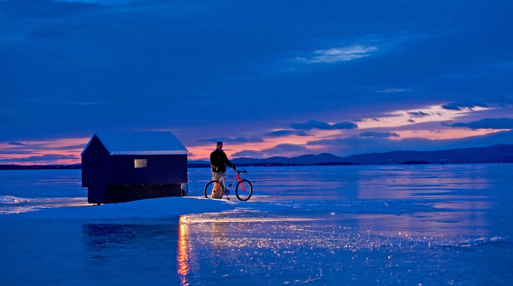 Ice Fishing Lake Champlain, South Hero, Vermont