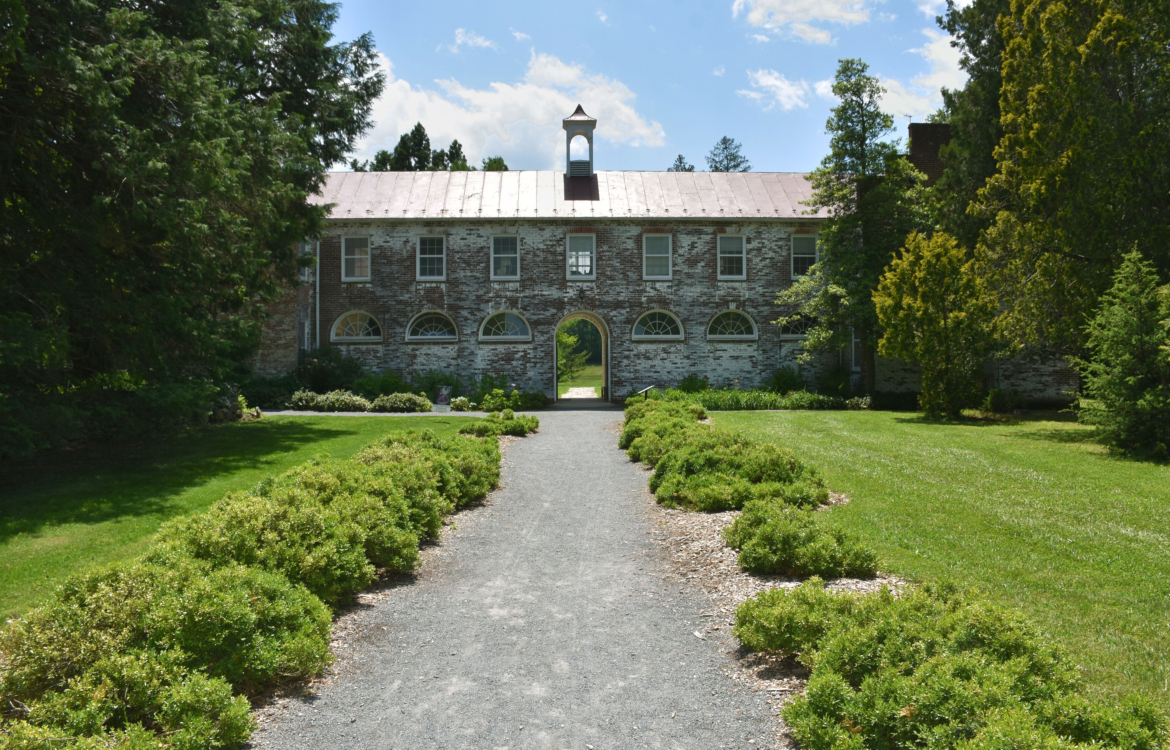 Old brick building in State Arboretum of Virginia, Boyce, VA, USA