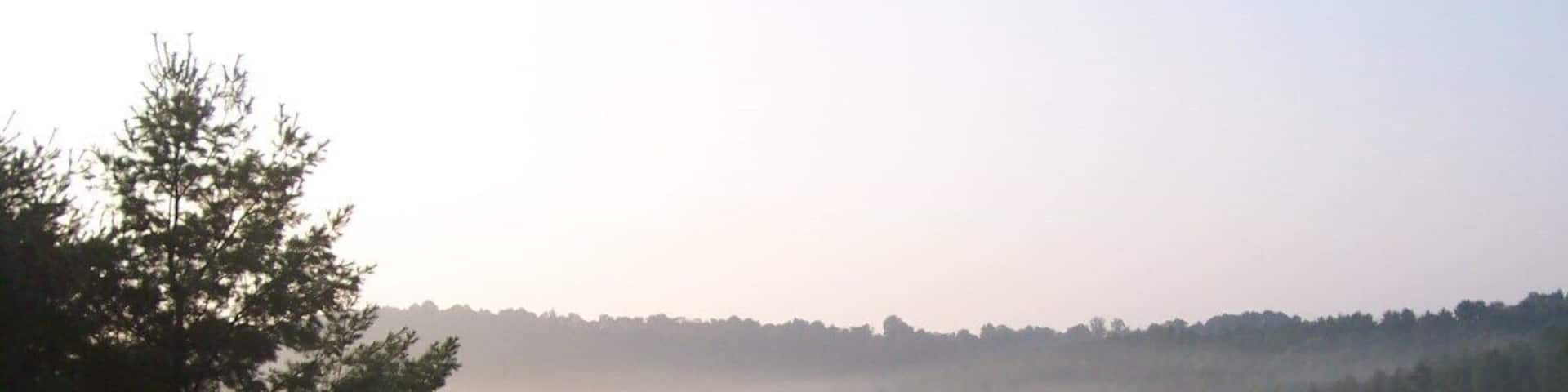 An early morning tee off at the Olde Mill course, just off the Blue Ridge Parkway near Meadows of Dan, Va.