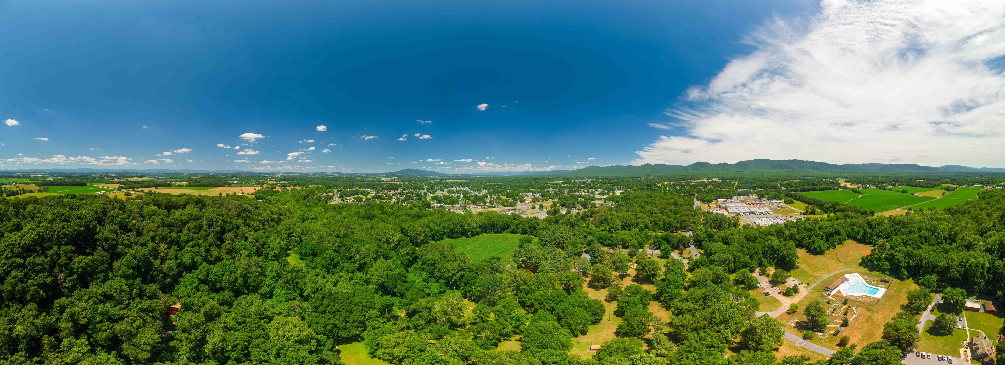 Aerial Panorama of Grottoes, Virginia