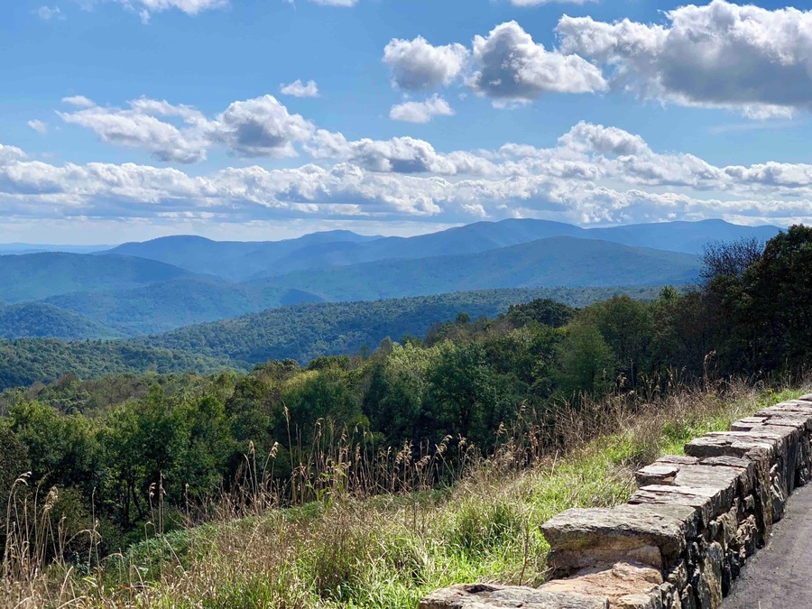 Great day riding my motorcycle around Skyline Drive, Virginia..