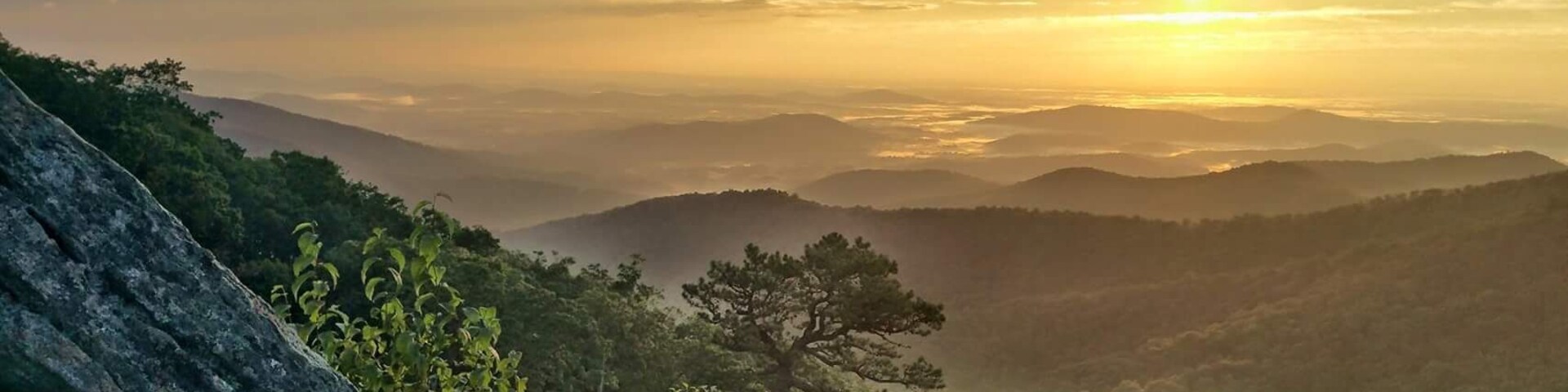 A good bet at sunrise for endless mountain views along Shenandoah National Park's Skyline Drive.