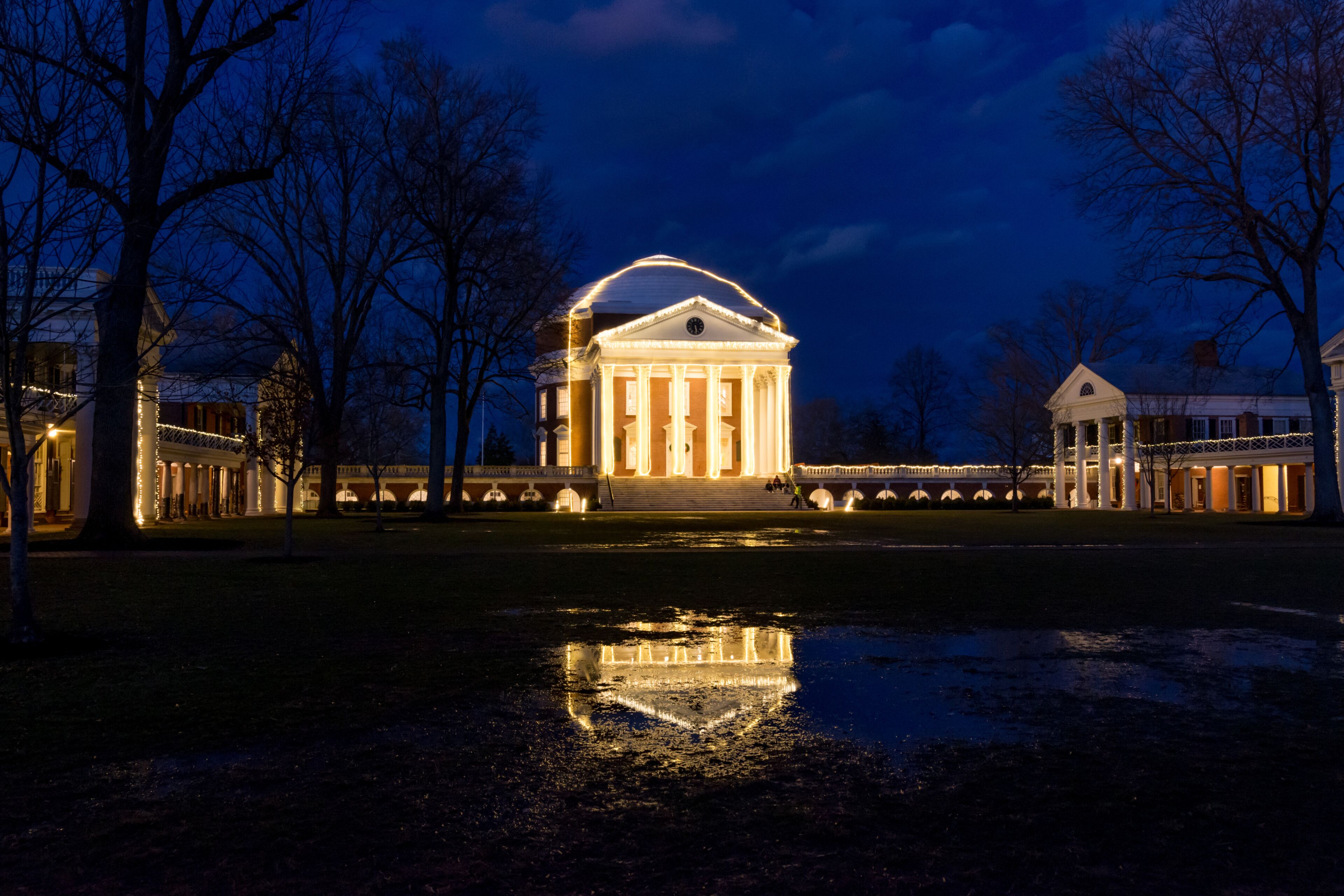 The Rotunda at Night - at the University of Virginia in Charlottesville, VA